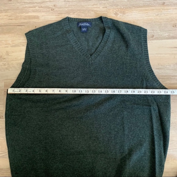 Men's Sweater Vest Brooks Brothers Sweater Vest Lambswool XL - Picture 8 of 9